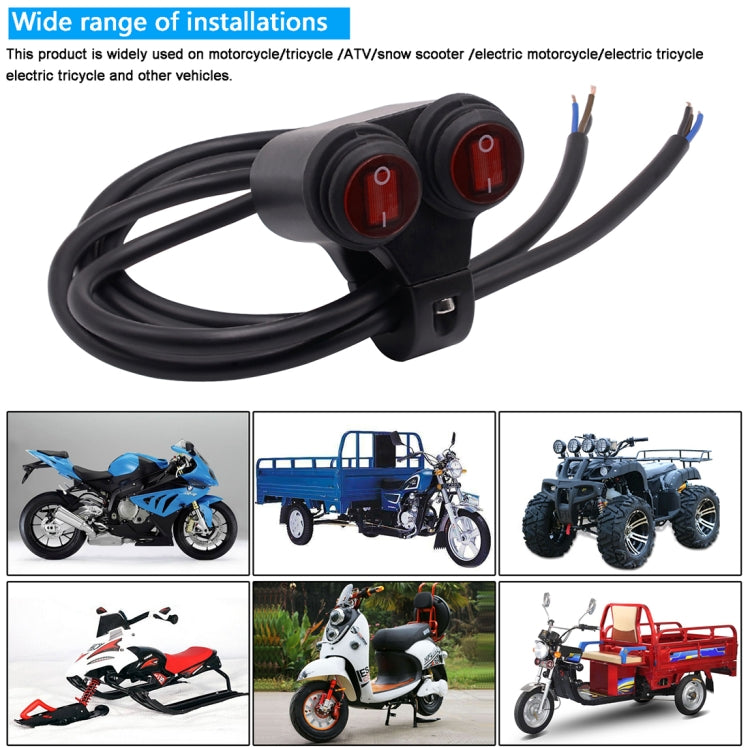 Interruttore doppio flash impermeabile 12V per fari moto