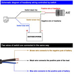 Interruttore doppio flash impermeabile 12V per fari moto