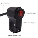 Interruttore flash singolo in lega di alluminio 12V per moto