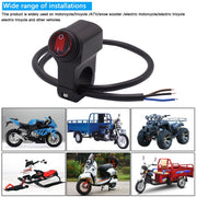 Interruttori flash singoli in lega di alluminio impermeabili per fari ausiliari per moto con indicatore luminoso, Single Flash