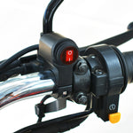 Interruttore flash singolo in lega di alluminio 12V per moto