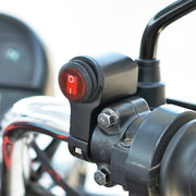 Interruttori flash singoli in lega di alluminio impermeabili per fari ausiliari per moto con indicatore luminoso, Single Flash