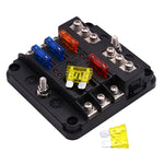 Kit portafusibili 1 in 6 con indicatore LED per auto e barca
