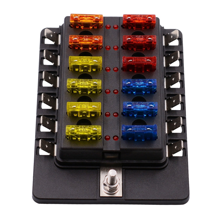 Kit portafusibili 1 in 12 uscite con indicatore LED