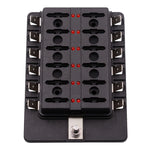 Kit portafusibili 1 in 12 uscite con indicatore LED