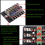 Kit portafusibili 1 in 12 uscite con indicatore LED