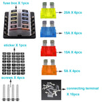 Kit portafusibili con scatola e indicatore LED per veicoli