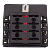 Kit portafusibili per morsettiera per PC con scatola fusibili 1 in 8 uscite con indicatore di avviso LED per auto, camion, barca, 1 in 8 Out (PC Terminal Block)