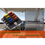 Kit portafusibili per morsettiera per PC con scatola fusibili 1 in 8 uscite con indicatore di avviso LED per auto, camion, barca, 1 in 8 Out (PC Terminal Block)