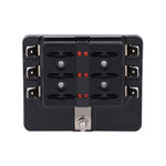 Kit portafusibili con scatola e indicatore LED 1 in 6 out