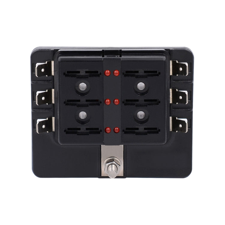 Kit portafusibili con scatola e indicatore LED 1 in 6 out