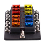 Kit portafusibili con LED e terminale a vite 32V 100A