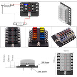 Kit portafusibili con LED e terminale a vite 32V 100A