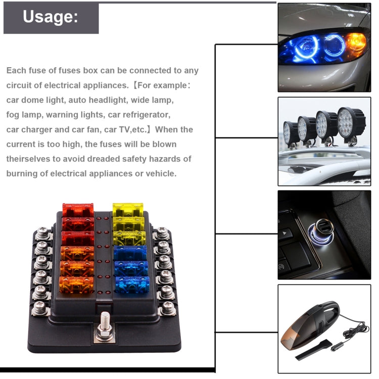 Kit portafusibili con LED e terminale a vite 32V 100A