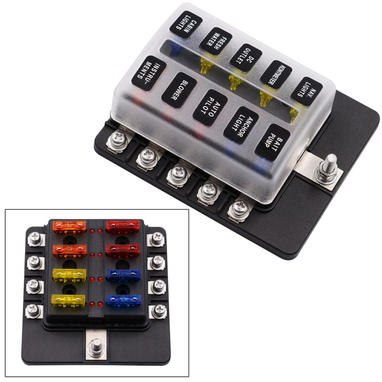 Kit portafusibili con terminale a vite e indicatore LED