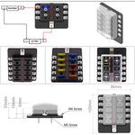 Kit portafusibili con terminale a vite e indicatore LED