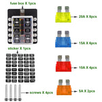 Kit portafusibili con terminale a vite e indicatore LED