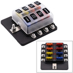 Kit portafusibili 1 in 8 uscite con LED indicatore