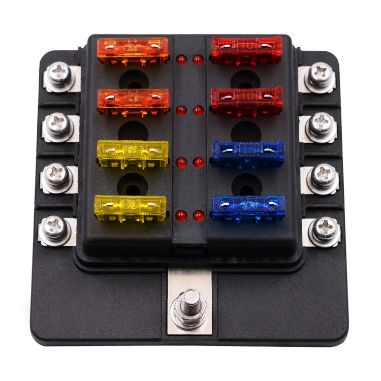 Kit portafusibili 1 in 8 uscite con LED indicatore