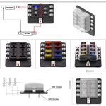 Kit portafusibili 1 in 8 uscite con LED indicatore