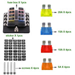 Kit portafusibili 1 in 8 uscite con LED indicatore