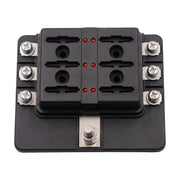 Kit portafusibili con sezione terminale a vite per scatola fusibili a 6 vie da 1 in 6 su 6 vie con indicatore di avviso LED per auto, camion, barca, 1 in 6 Out (Screw Terminal Section)
