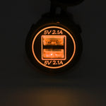 Caricabatteria auto doppio USB 5V 4.2A impermeabile IP66