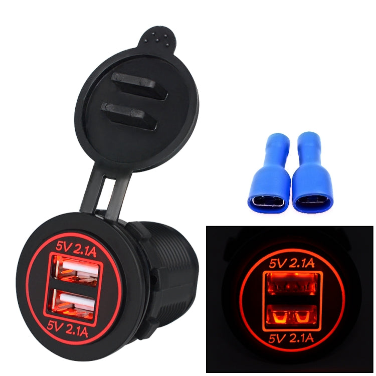Caricabatteria auto doppio USB 5V 4.2A impermeabile IP66