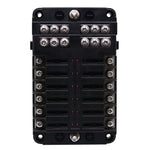 Kit portafusibili a lama 12 vie con indicatore LED