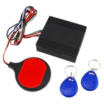 Dispositivo antifurto per motocicletta con blocco circuito 12V