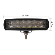 Lampadine a LED per fari da lavoro marini per barche per auto da 6 pollici 18W 6000K IP68 8D, DC 10-30V, 18W