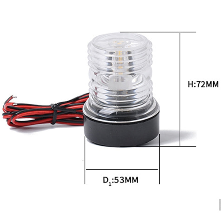 Luce navigazione LED bianca 12V 2,5W per barche e yacht