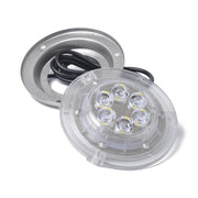 DC 10-30V 12W IP68 316 Acciaio inossidabile 6 LED Luce blu Luce subacquea Barca ad alta potenza Luminosa per Marina / Yacht, 12W Blue Light