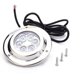 Luce subacquea LED 12W IP68 acciaio inox bianca