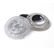 DC 10-30V 12W IP68 316 Acciaio inossidabile 6 LED Luce bianca Luce subacquea Barca ad alta potenza Luminosa per Marina / Yacht, 12W White Light