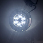 Luce subacquea LED 12W IP68 acciaio inox bianca