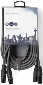 Cavo Audio XLR Bilanciato 2x Maschio a 3 Pin- 2x Femmina a 3 Pin 5m COTH15030GY50 5412810295708  ND8055