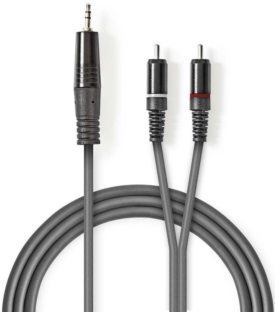 Cavo audio stereo 3,5mm maschio-2x maschio RCA 3m