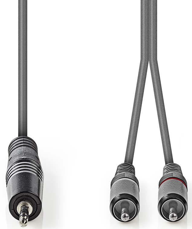 Cavo audio stereo 3,5 mm maschio-2x maschio RCA 5m COTH22200GY50 5412810295227 ND9081