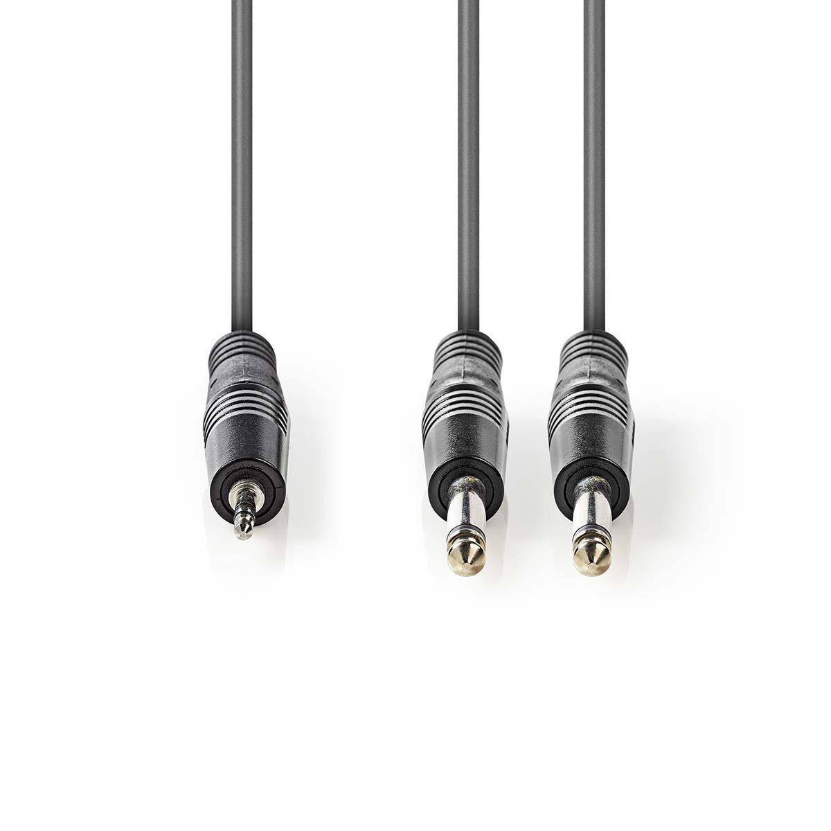 Cavo Audio Stereo | 2x Maschio da 6,35 mm - Maschio da 3,5 mm | 5,0 m | Grigio  COTH23200GY50 Codice EAN: 5412810295265