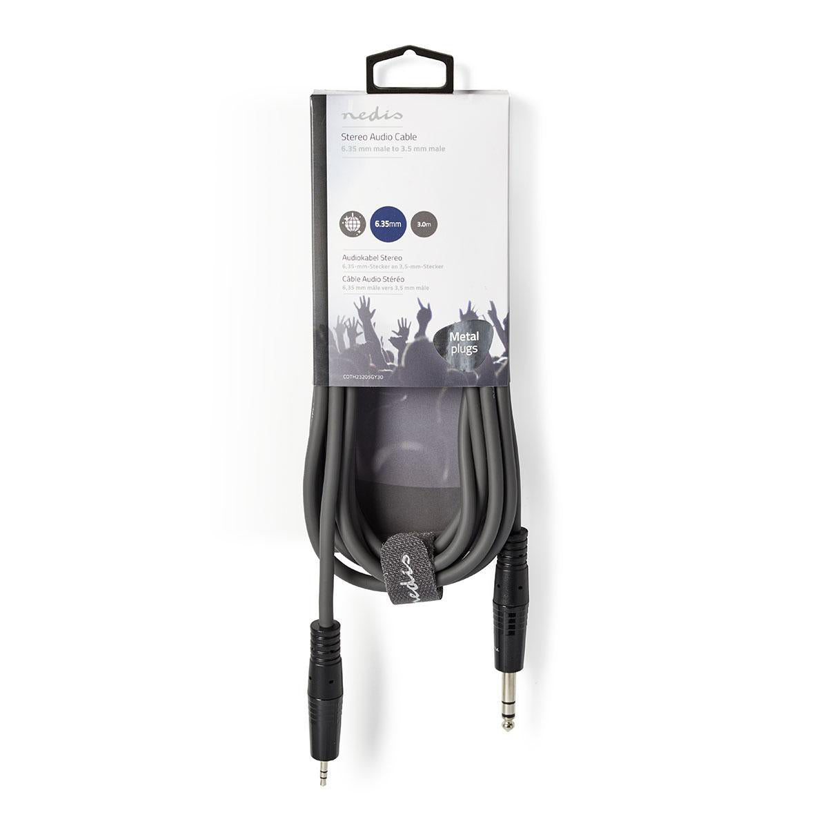 Cavo audio stereo jack audio 6,35mm - 3,5mm maschio 5412810295302COTH23205GY30 ND2630
