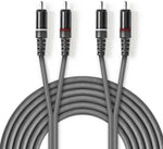 Cavo audio stereo 2xRCA maschio-maschio 1.5m