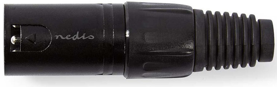 Connettore XLR 3-Pin Maschio nichelato Diametro ingresso cavo 5mm Nero COTP15900BK 5412810296460 ND4894