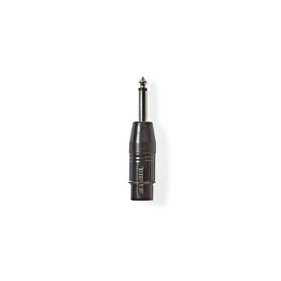 Adattatore XLR Mono - Femmina a 3 Pin XLR - Maschio da 6,35 mm - Nero