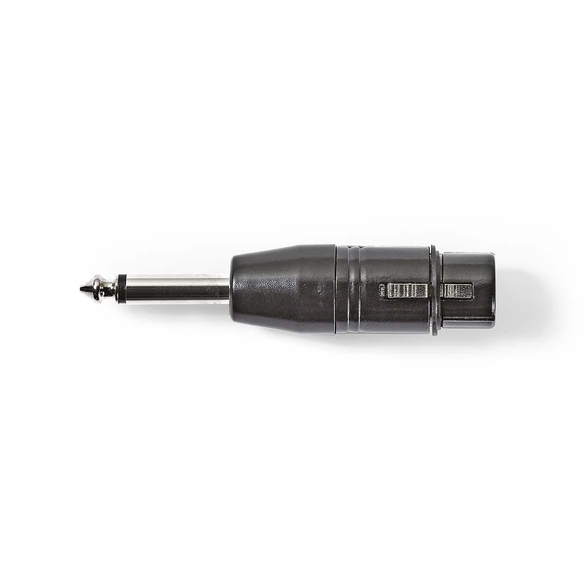 Adattatore XLR Mono | Femmina a 3 Pin XLR - Maschio da 6,35 mm | Nero - COTP15940BK Codice EAN: 5412810296224 541281029622  ND2655