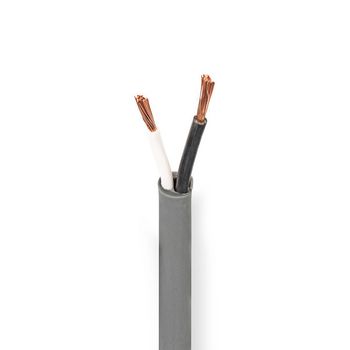 Speaker Cable | 2 x 2.50 mm² | Copper | 100.0 m | Round | PVC | Dark Gray | Reel