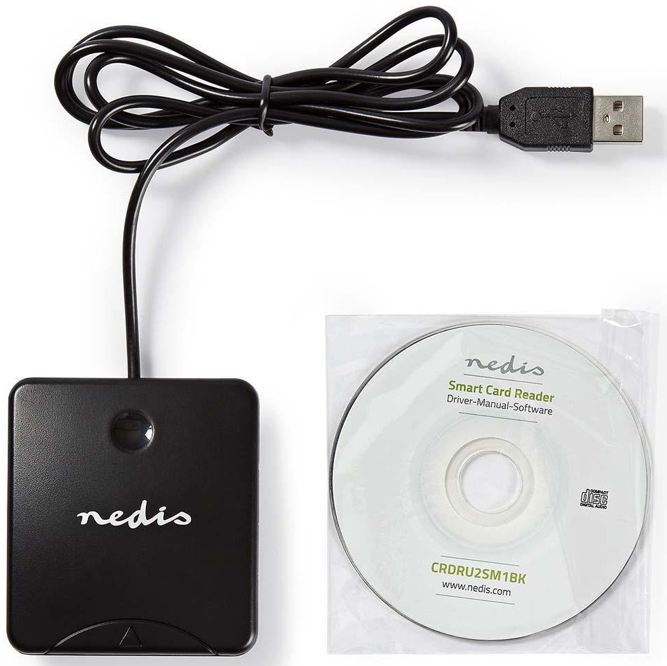 Lettore di schede SD Smart Card (ID) compatto USB 2.0 CRDRU2SM1BK 5412810266272 ND1216