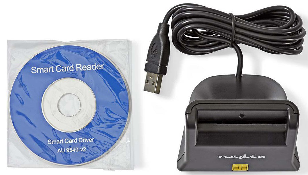 Lettore di schede SD Smart Card (ID) USB 2.0 CRDRU2SM3BK 5412810304127 ND2219