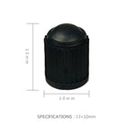 Tappo in gomma antipolvere per valvola nera da 200 pezzi per bicicletta e auto, diametro: 10 mm (nero), 200 PCS