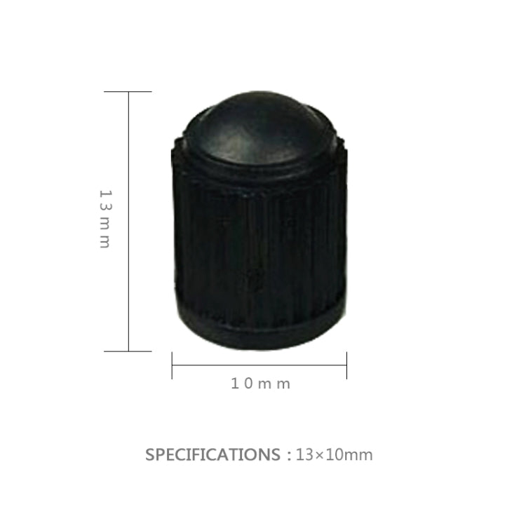 Tappo in gomma antipolvere per valvola nera da 200 pezzi per bicicletta e auto, diametro: 10 mm (nero), 200 PCS